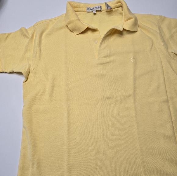 Calvin Klein Med Light Yellow Short-Sleeve Polo - Picture 5 of 5